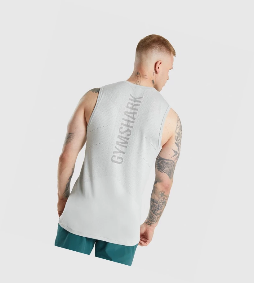 Gymshark Apex Singlet Herre Lyse Grå Grå | LEDMYB756