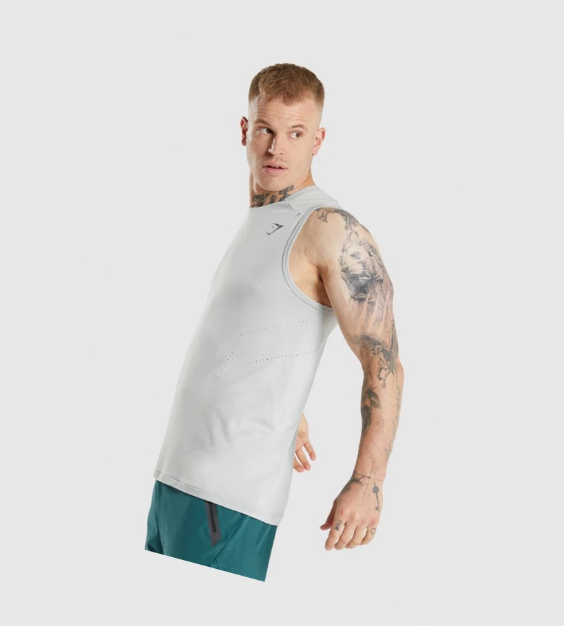 Gymshark Apex Singlet Herre Lyse Grå Grå | LEDMYB756