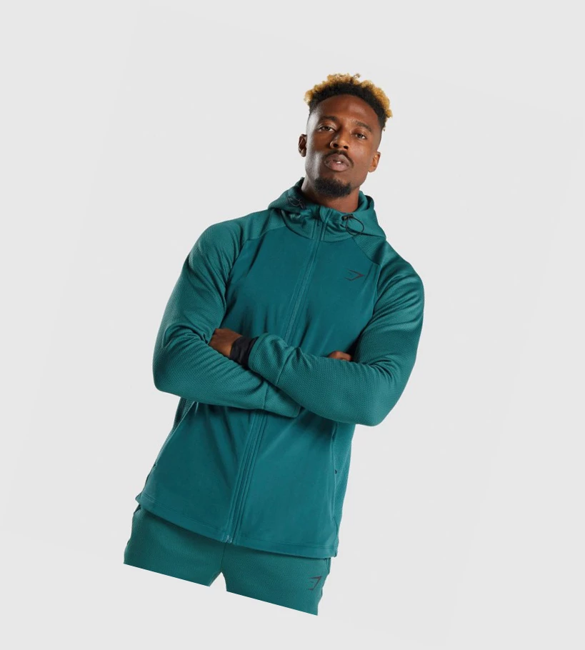 Gymshark Apex Zip Klær Herre Turkis | YEMFRU460