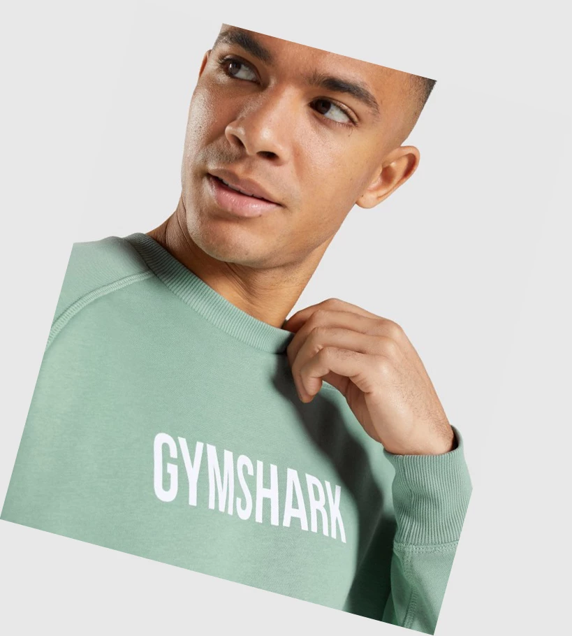 Gymshark Apollo Crew Klær Herre Blå | HMEGDW416