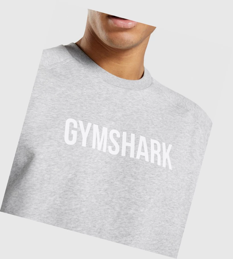 Gymshark Apollo Crew Klær Herre Lyse Grå | JYMPGS659