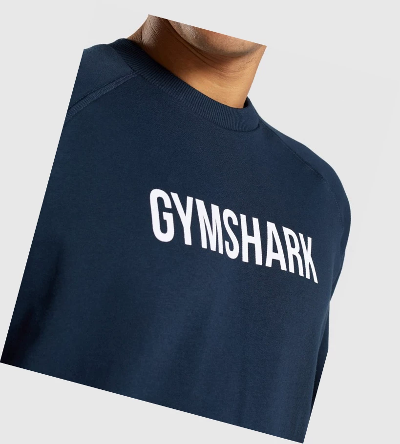 Gymshark Apollo Crew Klær Herre Marineblå | HFTSOM682