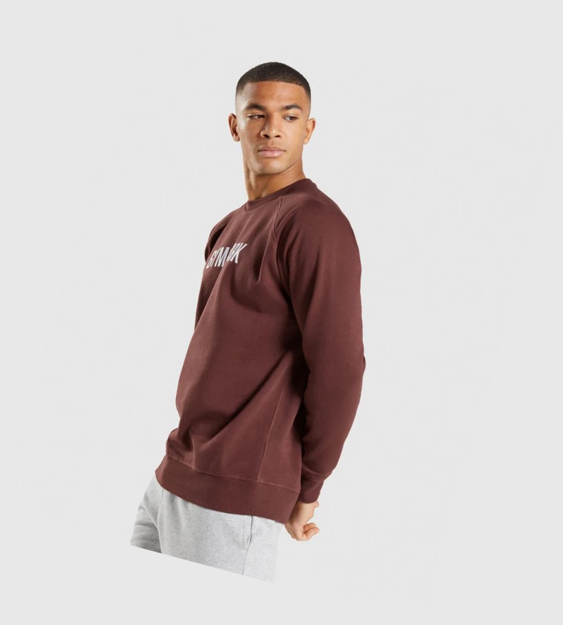 Gymshark Apollo Crew Klær Herre Rosa Brune | WLABEF439