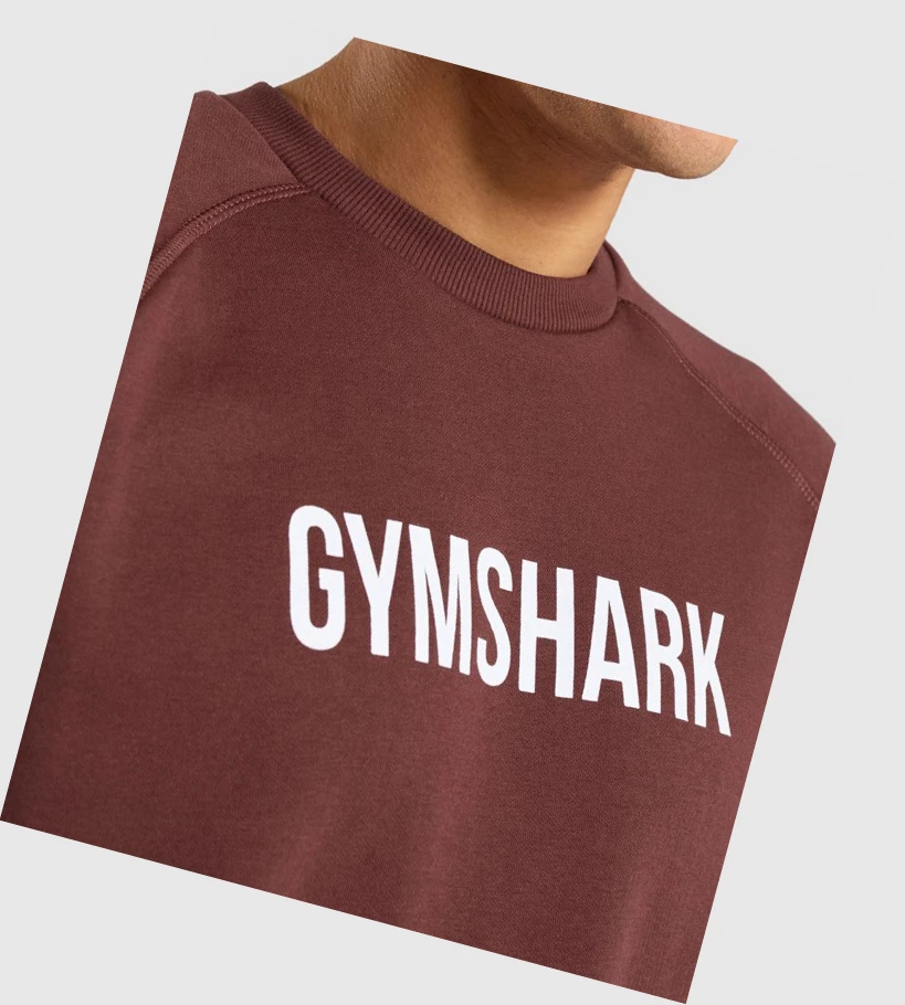 Gymshark Apollo Crew Klær Herre Rosa Brune | WLABEF439