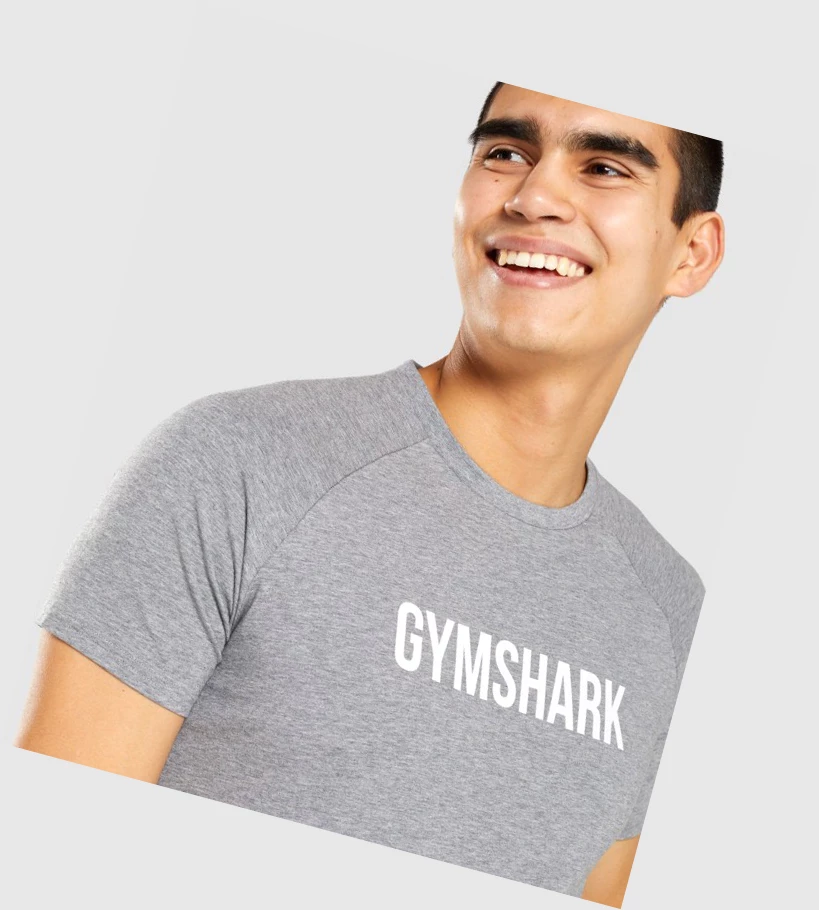 Gymshark Apollo T-skjorte Herre Grå | TXBHUD357