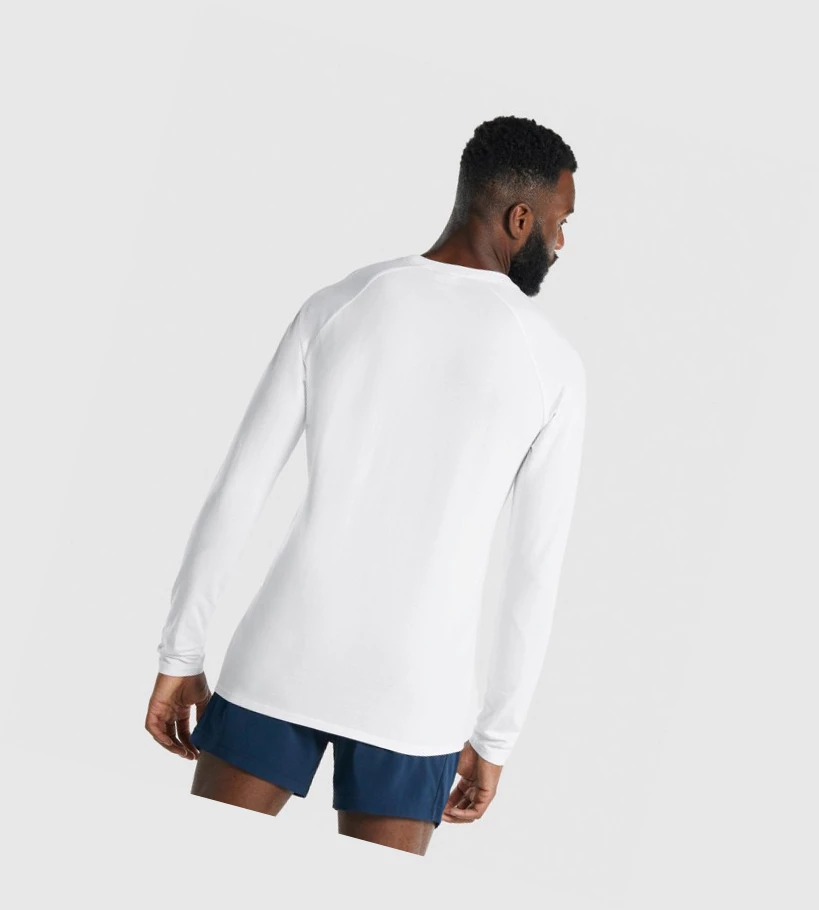 Gymshark Apollo T-skjorte Herre Hvite | IZOLXB951