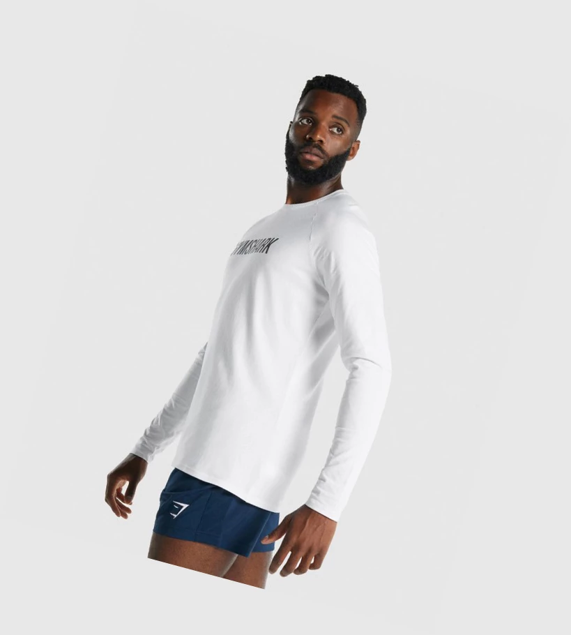 Gymshark Apollo T-skjorte Herre Hvite | IZOLXB951