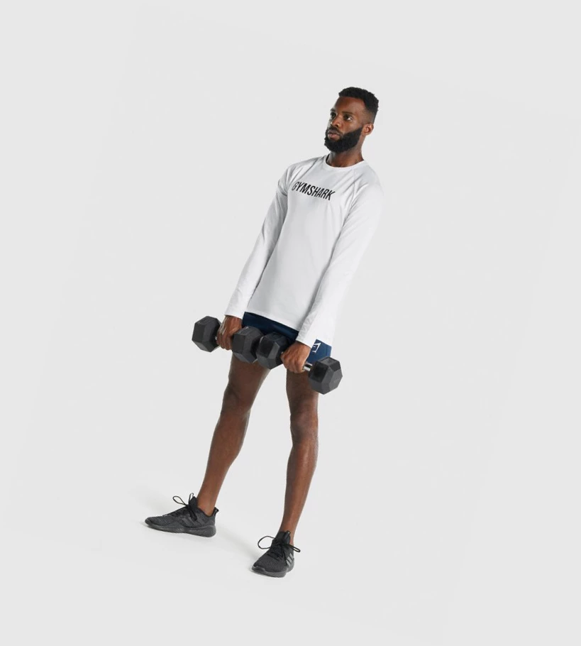 Gymshark Apollo T-skjorte Herre Hvite | IZOLXB951