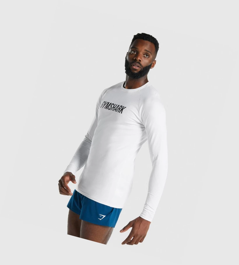 Gymshark Apollo T-skjorte Herre Hvite | LNDJCI142