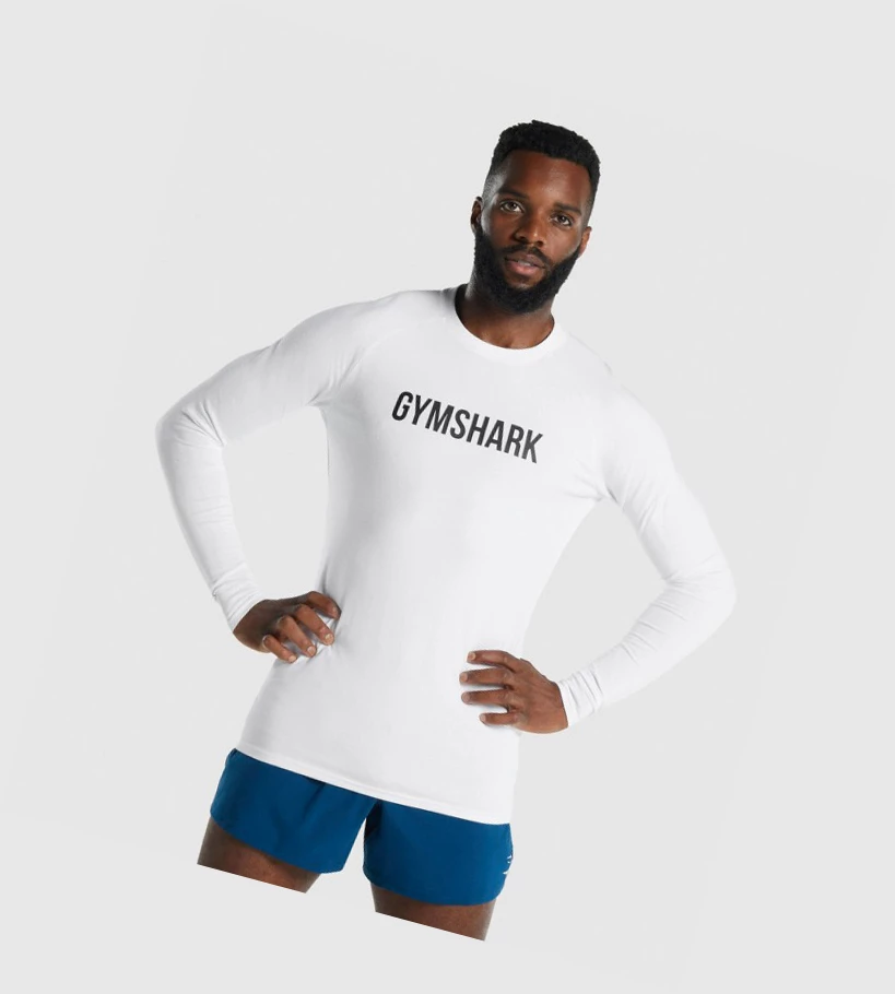 Gymshark Apollo T-skjorte Herre Hvite | LNDJCI142