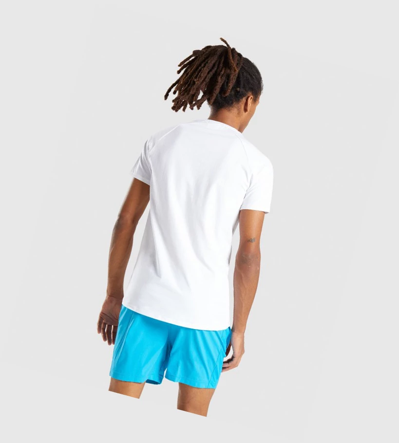 Gymshark Apollo T-skjorte Herre Hvite | XRUEWD172