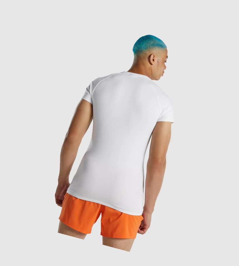 Gymshark Apollo T-skjorte Herre Hvite | ZOHYAR389