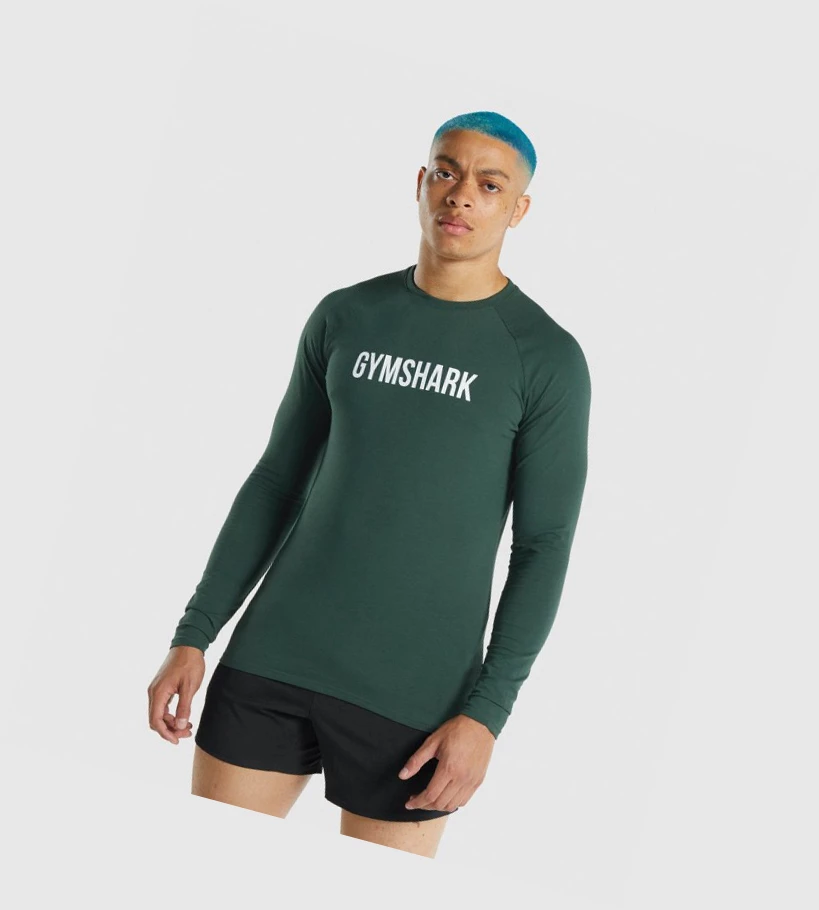 Gymshark Apollo T-skjorte Herre Mørke Grønn | BRUYNE681