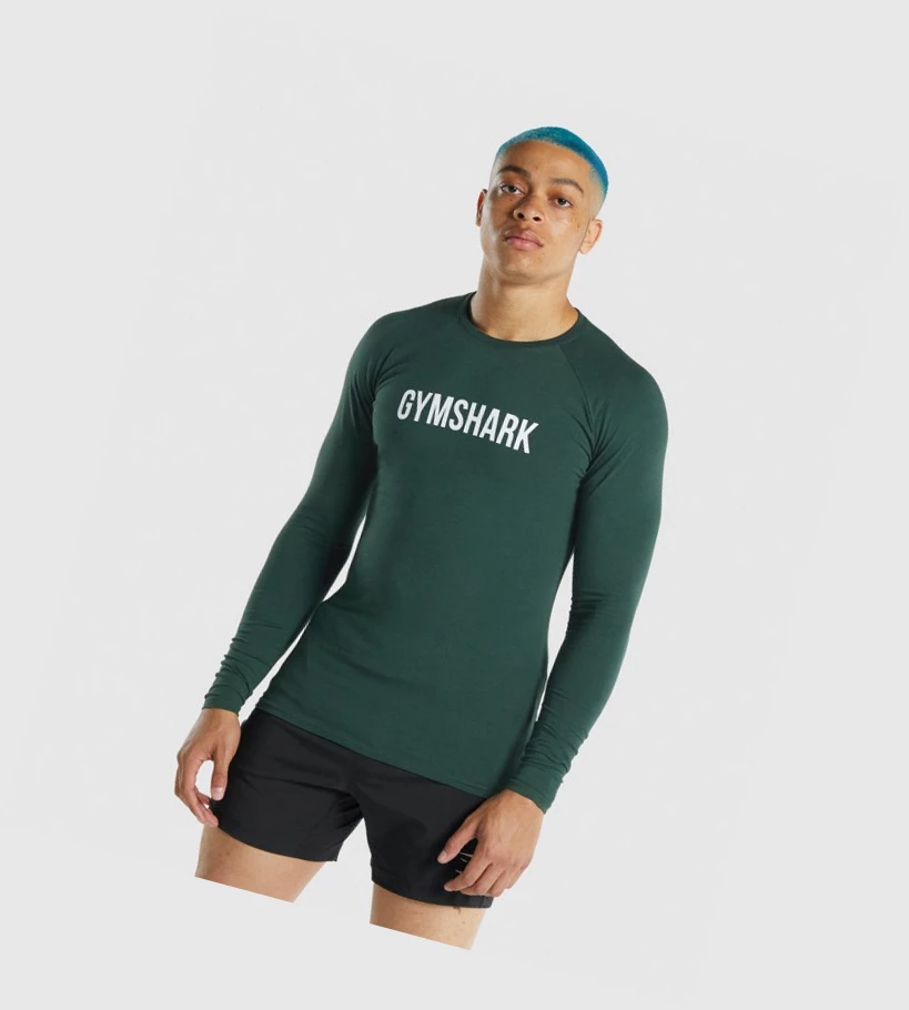 Gymshark Apollo T-skjorte Herre Mørke Grønn | OLJUVC025