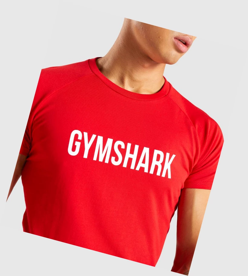 Gymshark Apollo T-skjorte Herre Rød | ZARXHO312