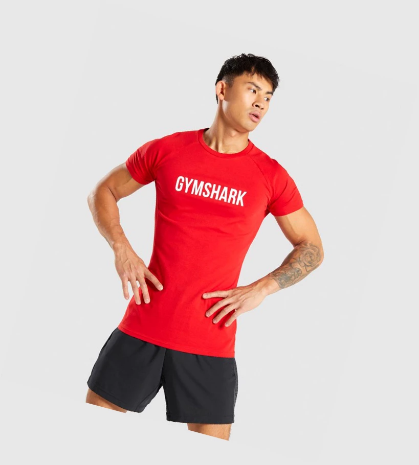 Gymshark Apollo T-skjorte Herre Rød | ZARXHO312