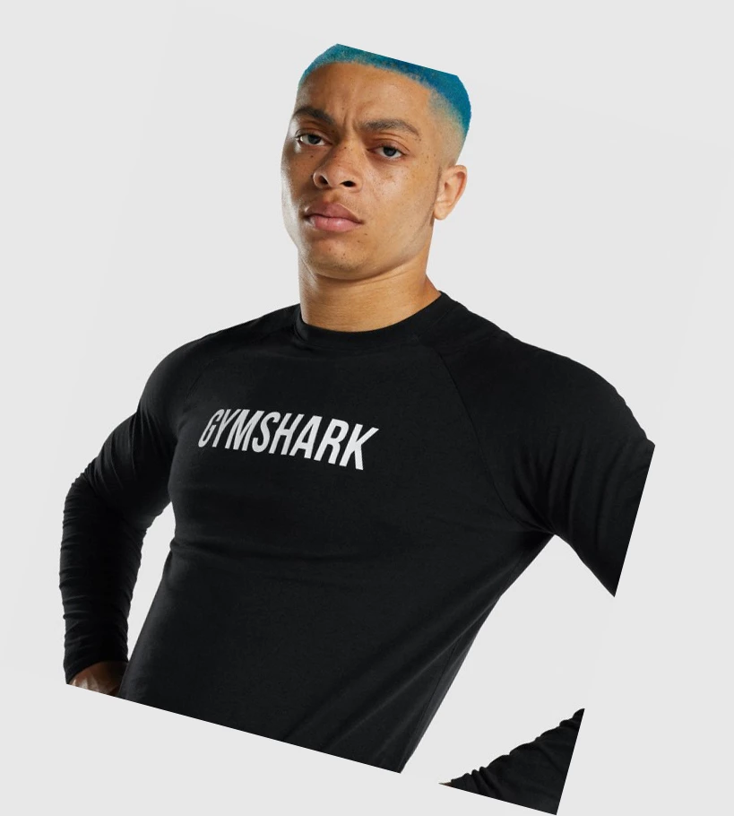 Gymshark Apollo T-skjorte Herre Svarte | CRNQAL216