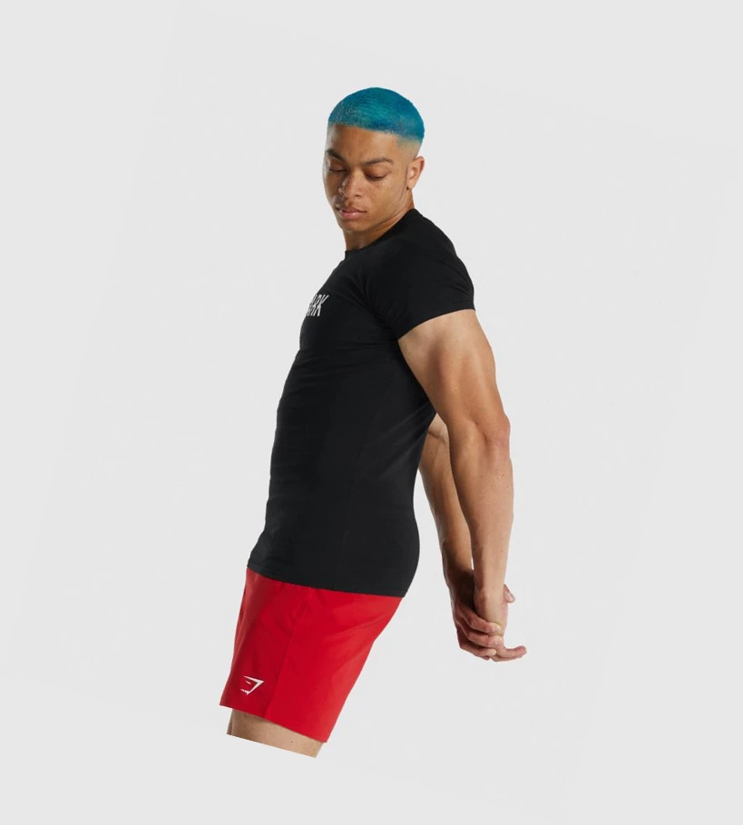 Gymshark Apollo T-skjorte Herre Svarte | MERKLT406