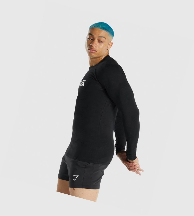 Gymshark Apollo T-skjorte Herre Svarte | QBLVXO647