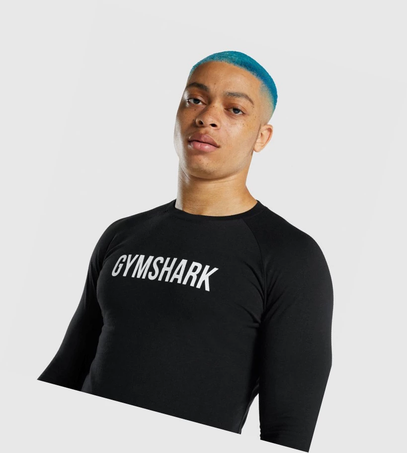 Gymshark Apollo T-skjorte Herre Svarte | QBLVXO647