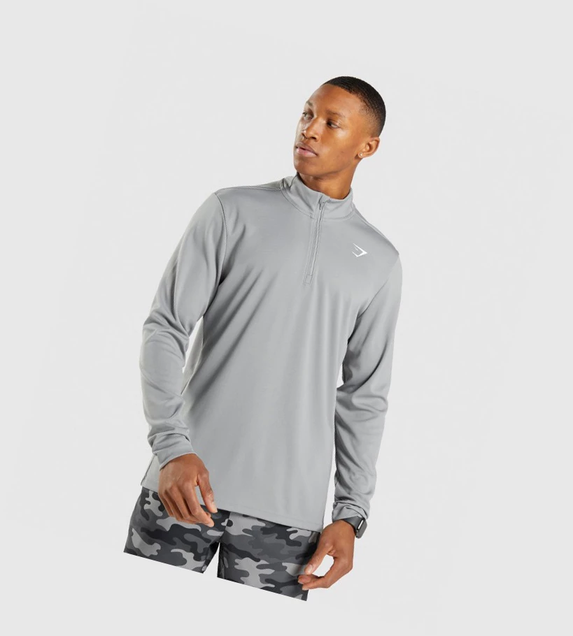 Gymshark Arrival 1/4 Zip Klær Herre Grå | FNJLKD847