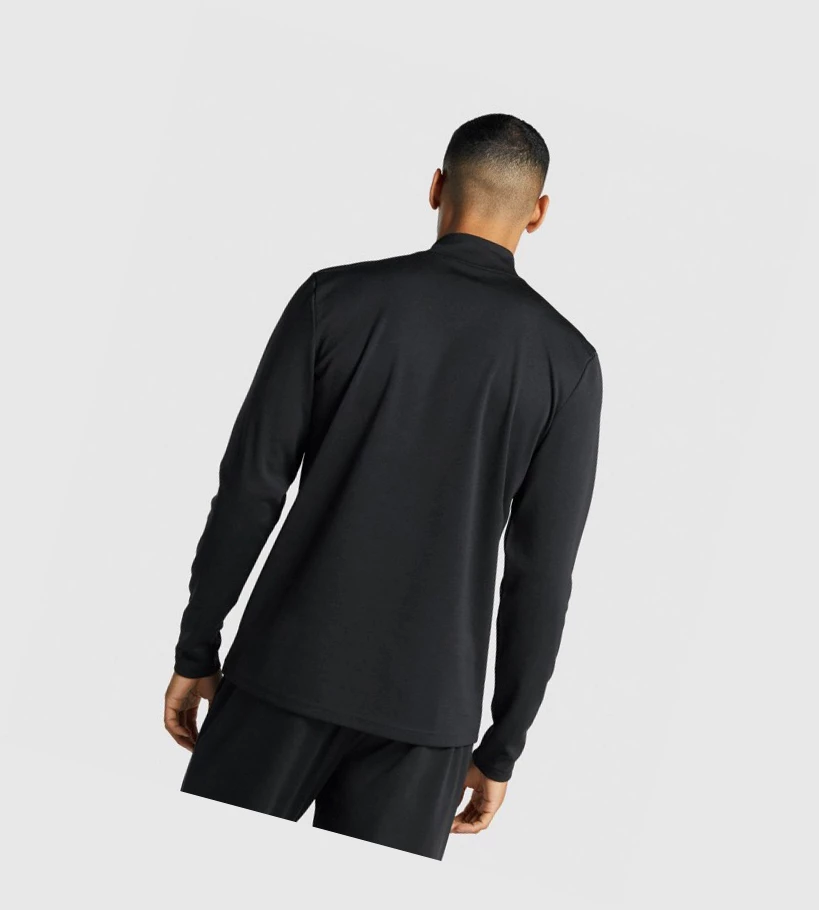 Gymshark Arrival 1/4 Zip Klær Herre Svarte | EBTUGA569