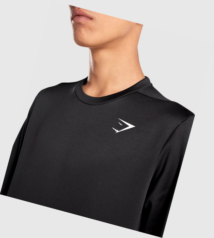 Gymshark Arrival Crew Sweatshirt Klær Herre Svarte | AMLOWU501