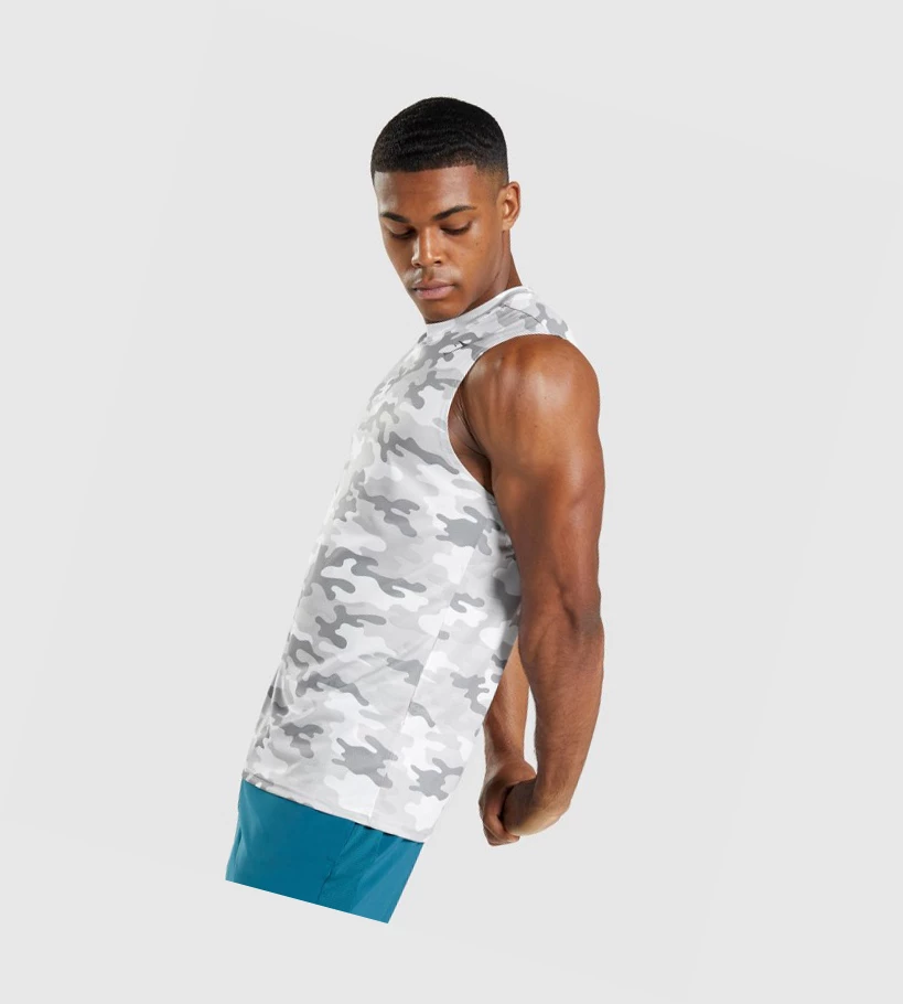 Gymshark Arrival Ermeløse Singlet Herre Lyse Grå | UKCDMR892