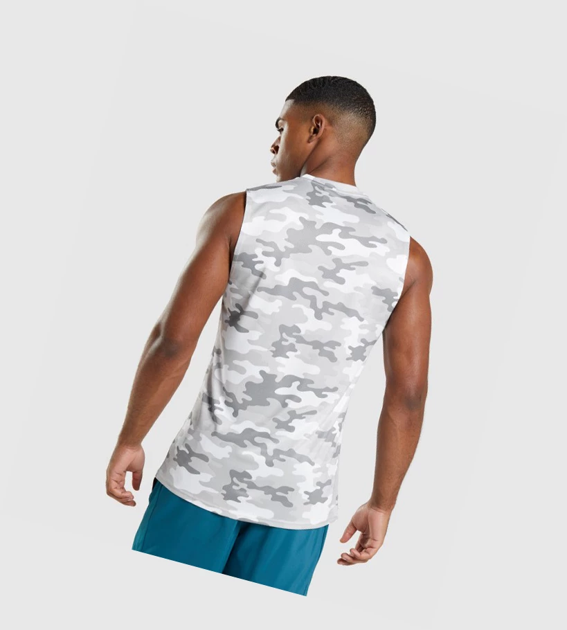 Gymshark Arrival Ermeløse Singlet Herre Lyse Grå | UKCDMR892