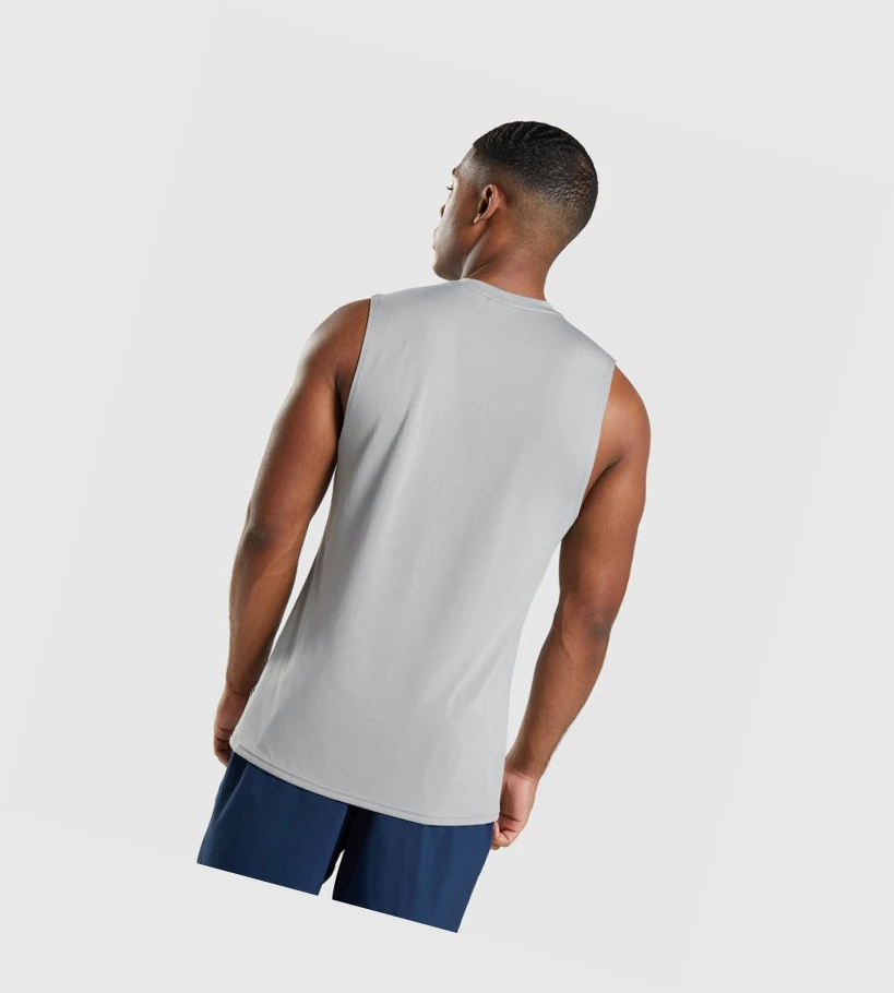 Gymshark Arrival Ermeløse Singlet Herre Grå | WMIBZQ096