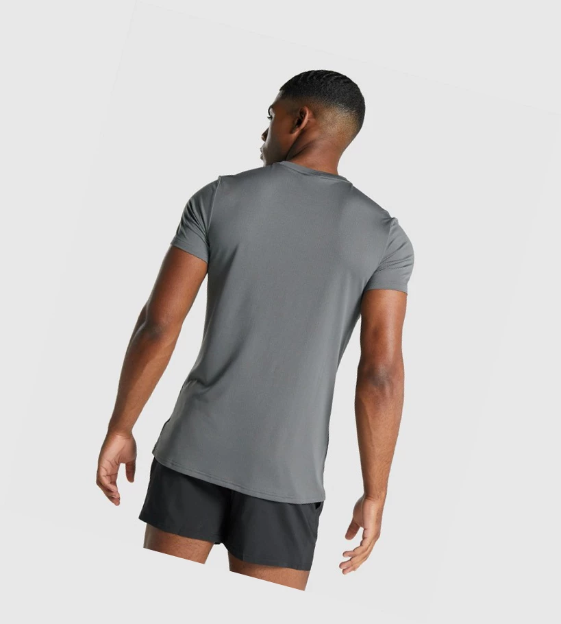 Gymshark Arrival Grafiske T-skjorte Herre Grå | ATQXWL803