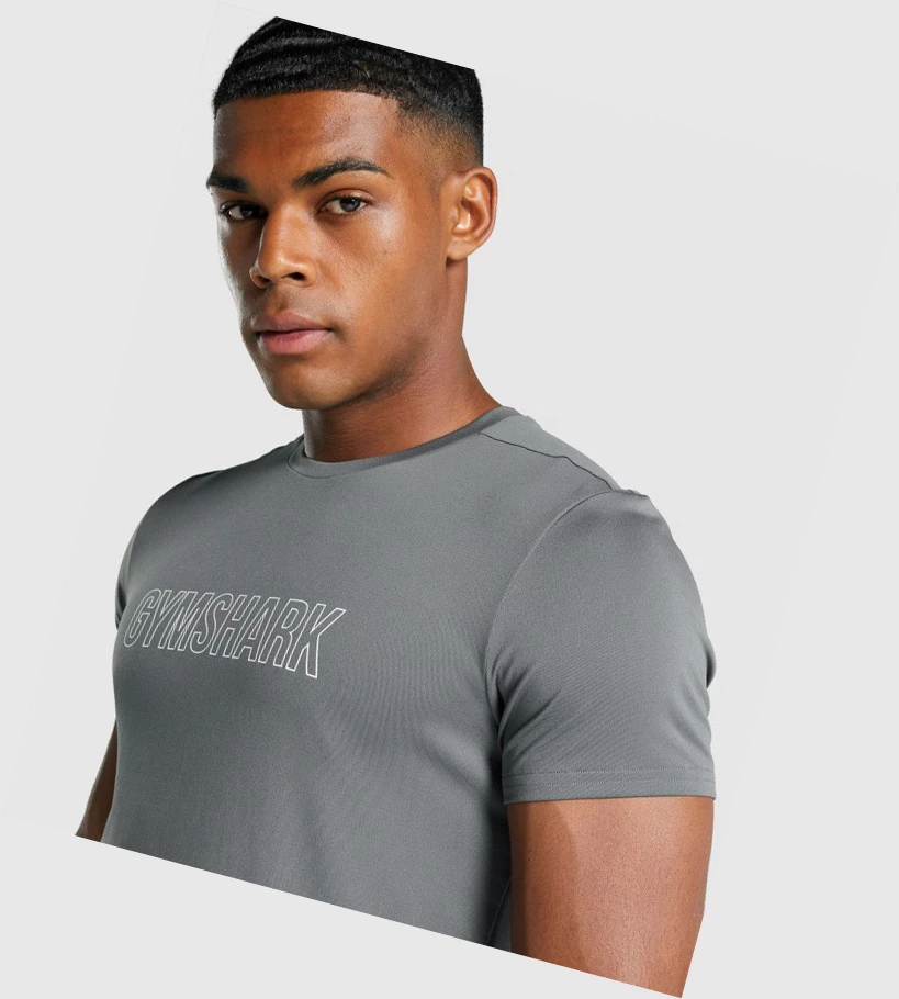 Gymshark Arrival Grafiske T-skjorte Herre Grå | ATQXWL803