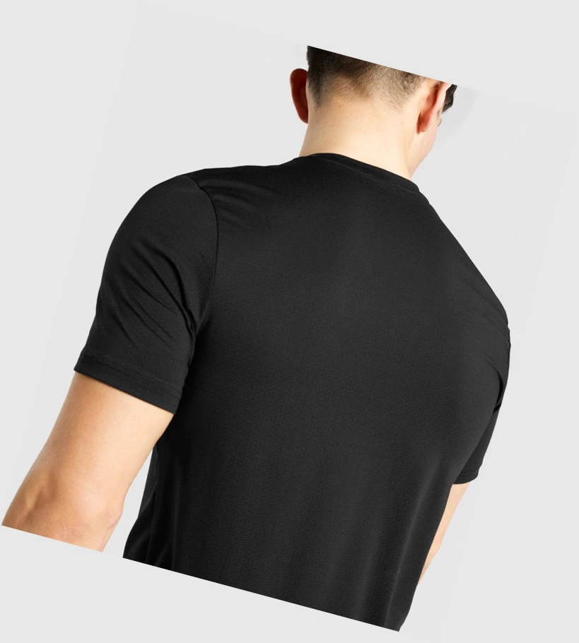 Gymshark Arrival Grafiske T-skjorte Herre Svarte | RHOABC150