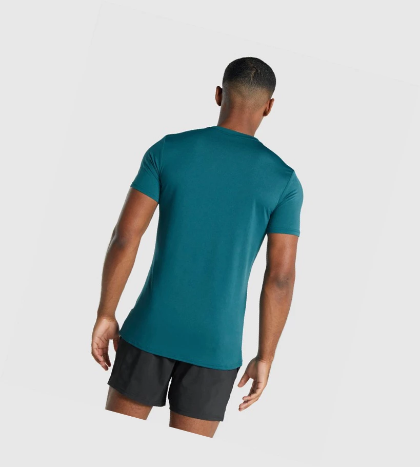 Gymshark Arrival Grafiske T-skjorte Herre Turkis | UOMNWR435