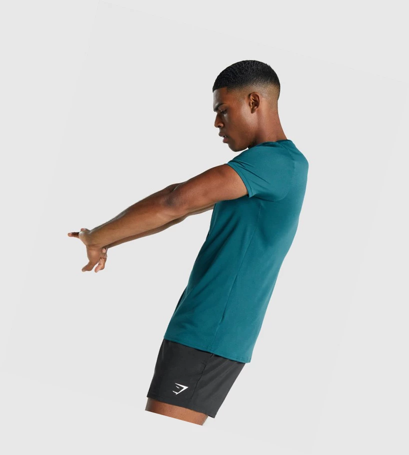 Gymshark Arrival Grafiske T-skjorte Herre Turkis | UOMNWR435