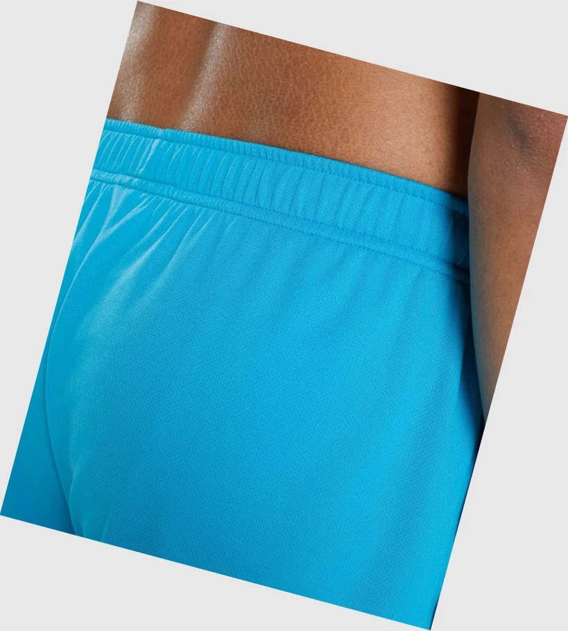 Gymshark Arrival Knitted Shorts Herre Lyse Blå | CJGBYO329