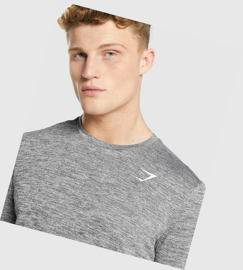 Gymshark Arrival Marl T-skjorte Herre Grå | CKXYGP458