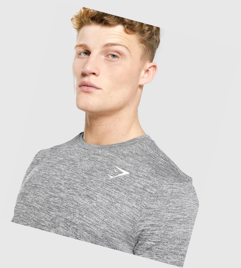 Gymshark Arrival Marl T-skjorte Herre Grå | RODZWT026