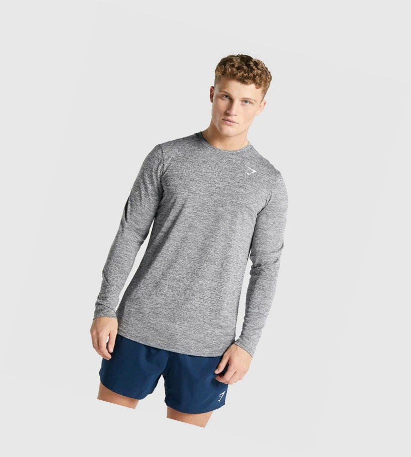 Gymshark Arrival Marl T-skjorte Herre Grå | RODZWT026