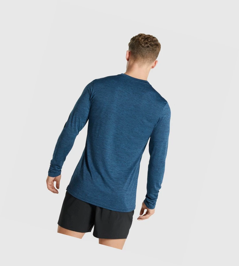 Gymshark Arrival Marl T-skjorte Herre Marineblå | XBHYGA583