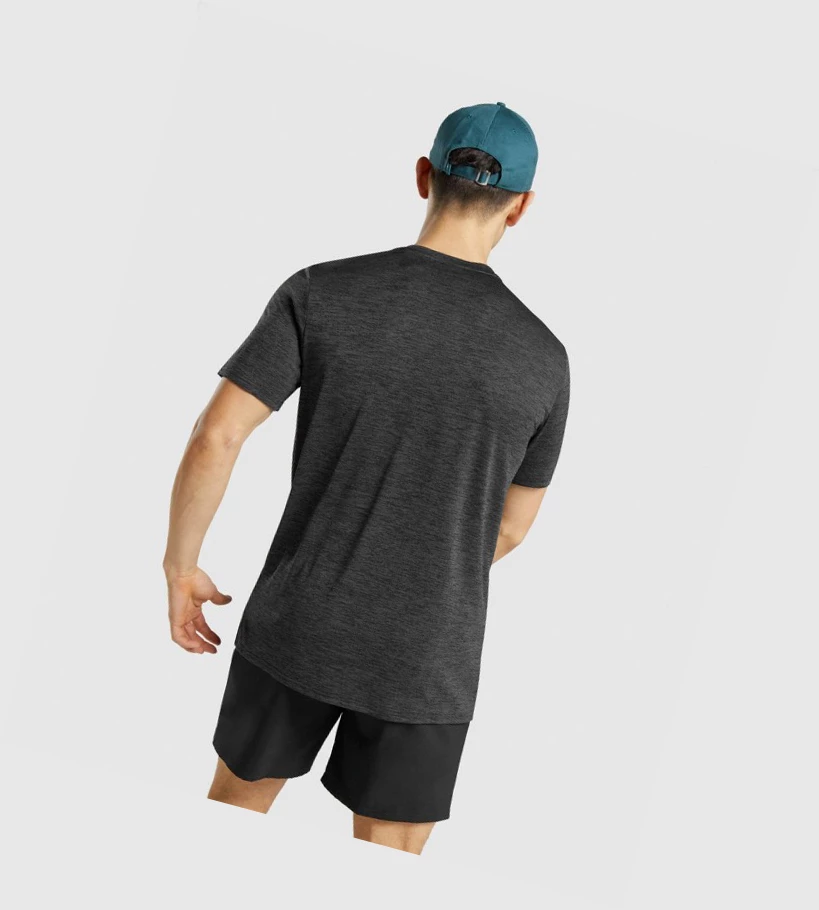 Gymshark Arrival Marl T-skjorte Herre Svarte | SGVXRH752