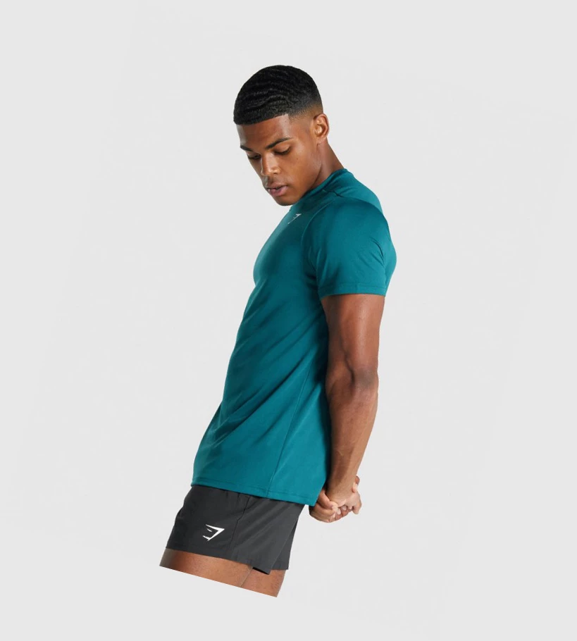 Gymshark Arrival Regular Fit T-skjorte Herre Turkis | EVONDF547