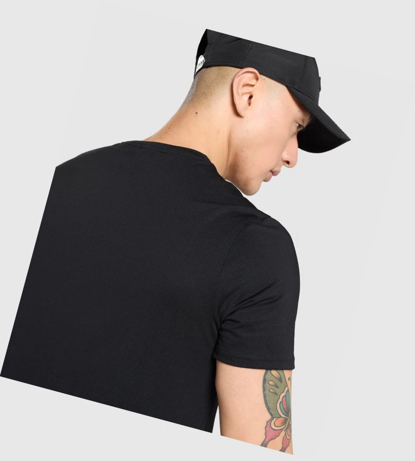 Gymshark Arrival Regular Fit T-skjorte Herre Svarte | QEBNDI124