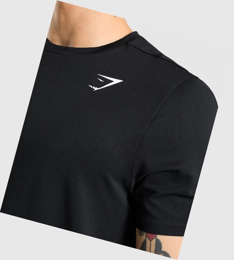 Gymshark Arrival Regular Fit T-skjorte Herre Svarte | QEBNDI124