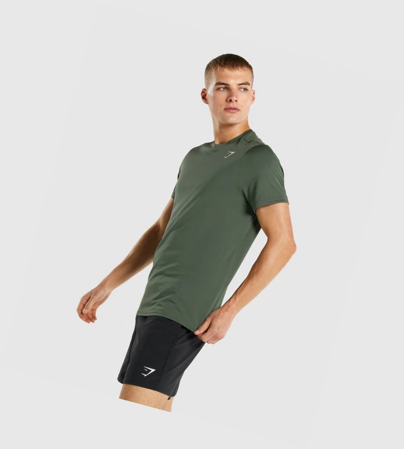 Gymshark Arrival Regular Fit T-skjorte Herre Grønn | UWHEGP896