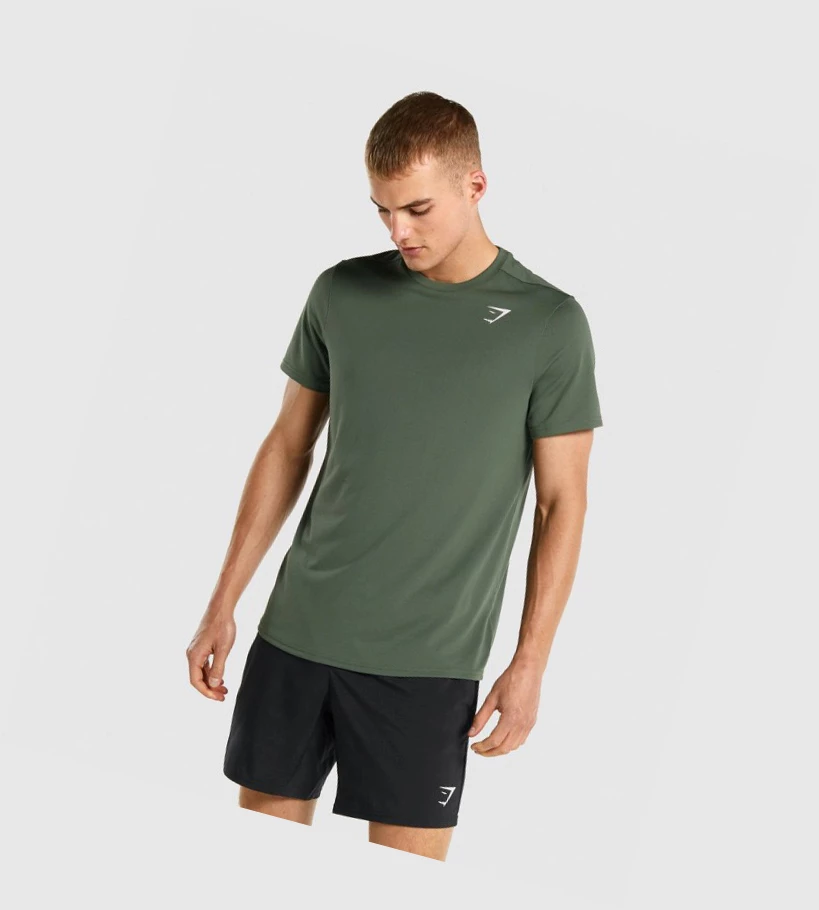 Gymshark Arrival Regular Fit T-skjorte Herre Grønn | UWHEGP896