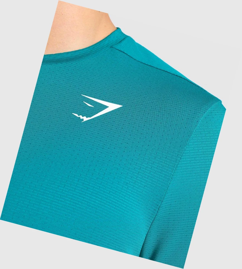 Gymshark Arrival Regular Fit T-skjorte Herre Turkis | YXFGWP357