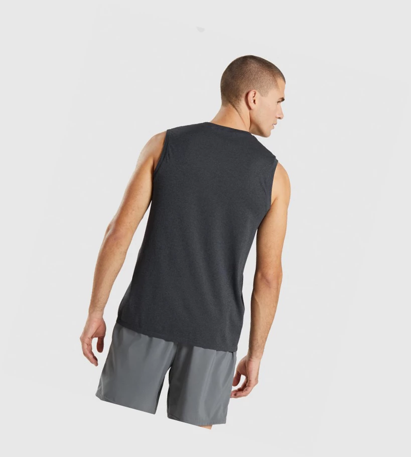 Gymshark Arrival Seamless Singlet Herre Svarte | TIQZRD130