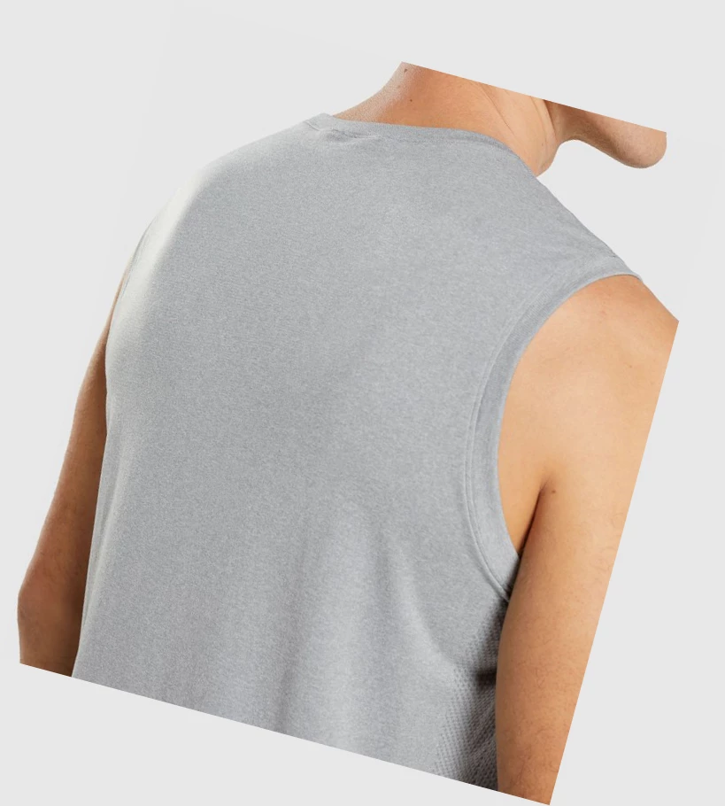 Gymshark Arrival Seamless Singlet Herre Grå | TQBULK836