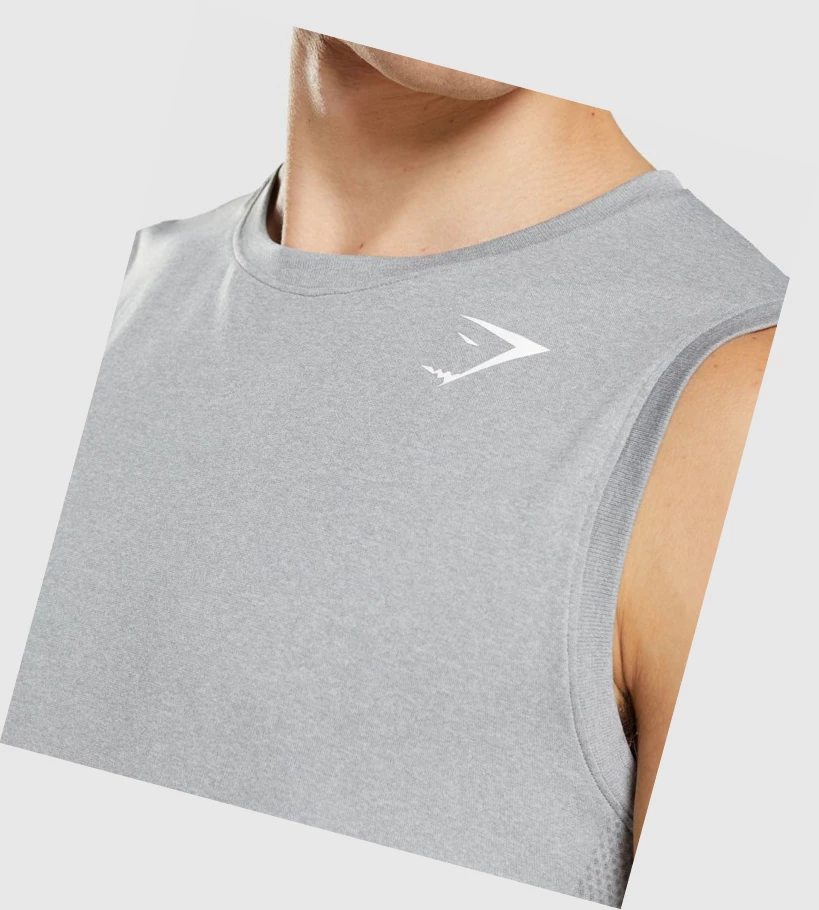 Gymshark Arrival Seamless Singlet Herre Grå | TQBULK836